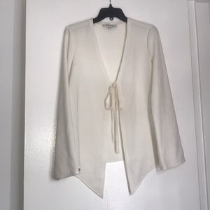 Elizabeth and James 100% silk white blazer
